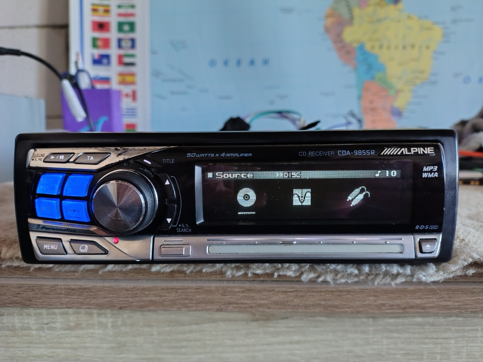 Alpine CDA-9855R Car Stereo CD Receiver Fully Working Great Shape