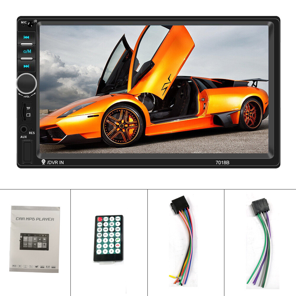 7″ Double 2 Din Car Stereo Radio Bluetooth USB AUX IN TF IOS/Android MP5 Player