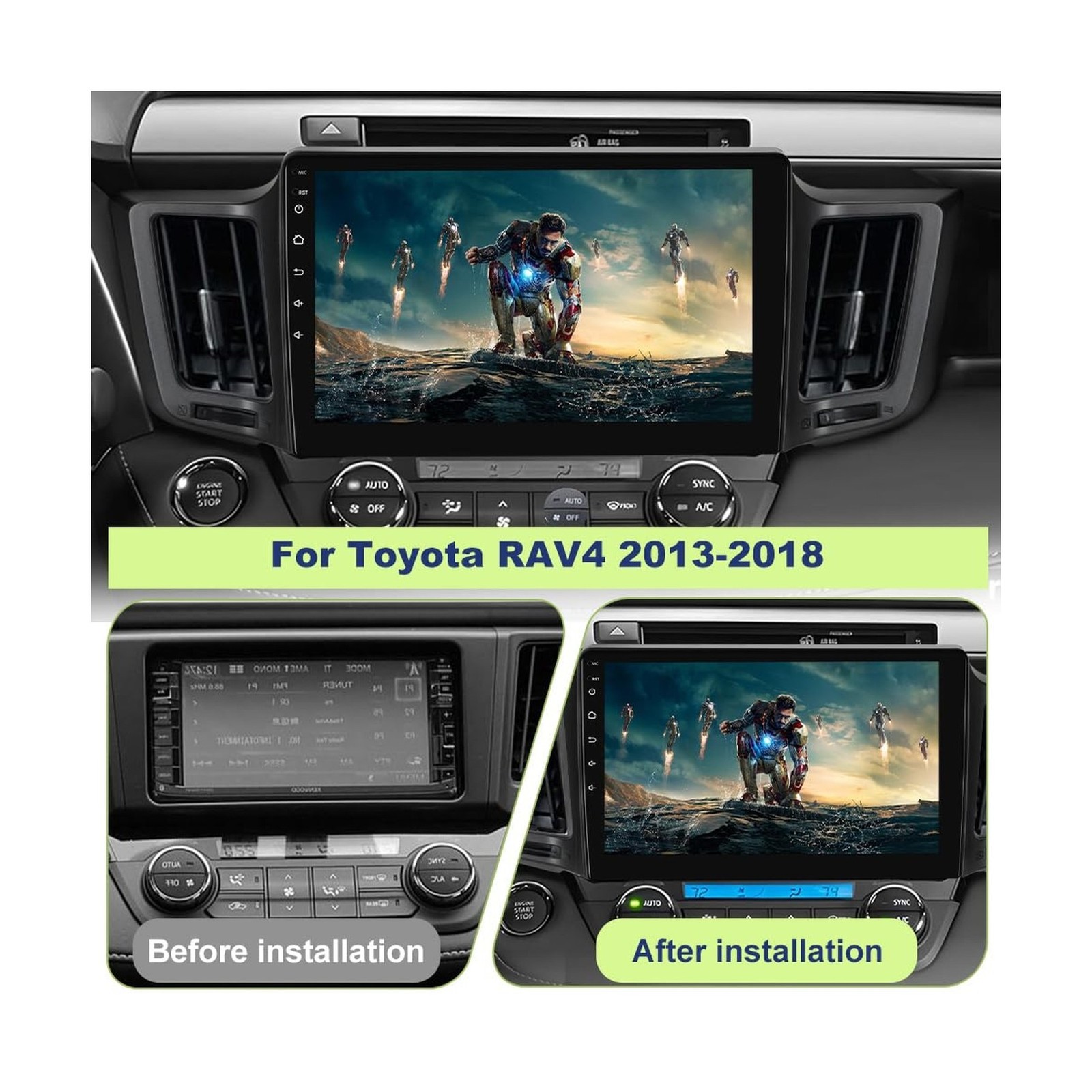 2G+64G Car Radio Stereo for Toyota RAV4 2013-2018 10.1Inch Android Head Unit …