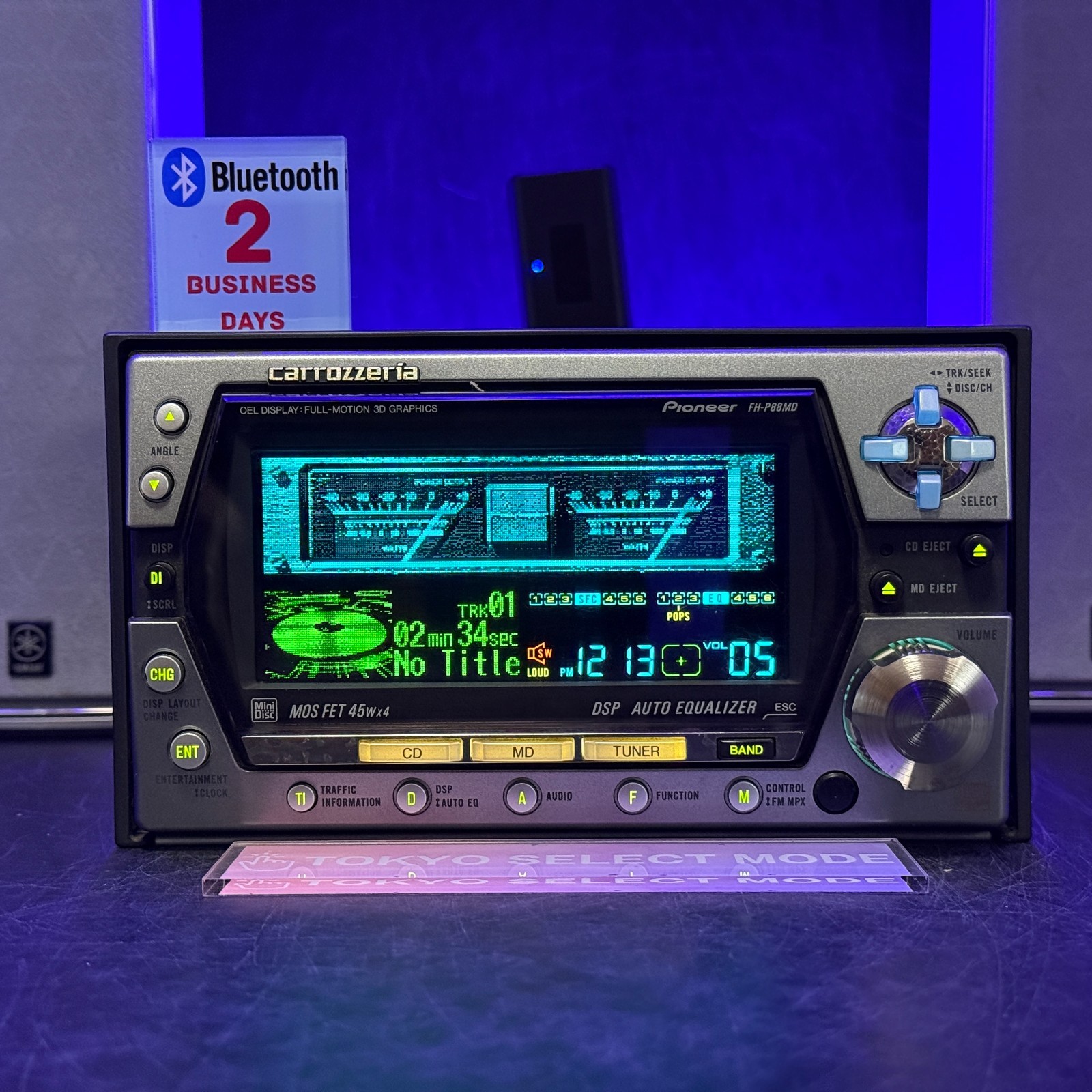 Pioneer Carrozzeria FH-P88MD 2DIN Car Audio CD MD Bluetooth Player JDM DSP Stock
