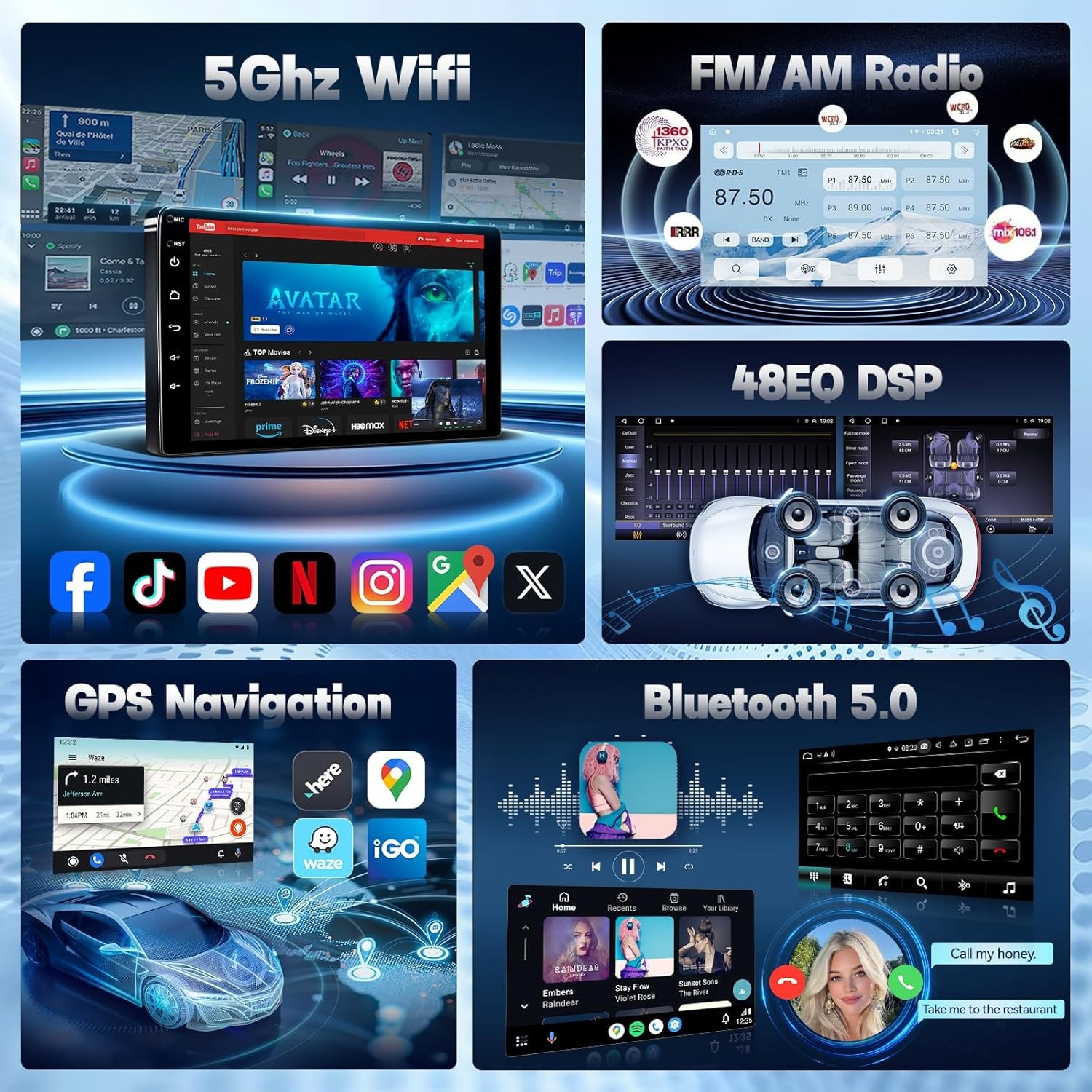 10.1″Ford Explorer Car Radio Stereo GPS Wireless Apple Carplay Android 2011-2019