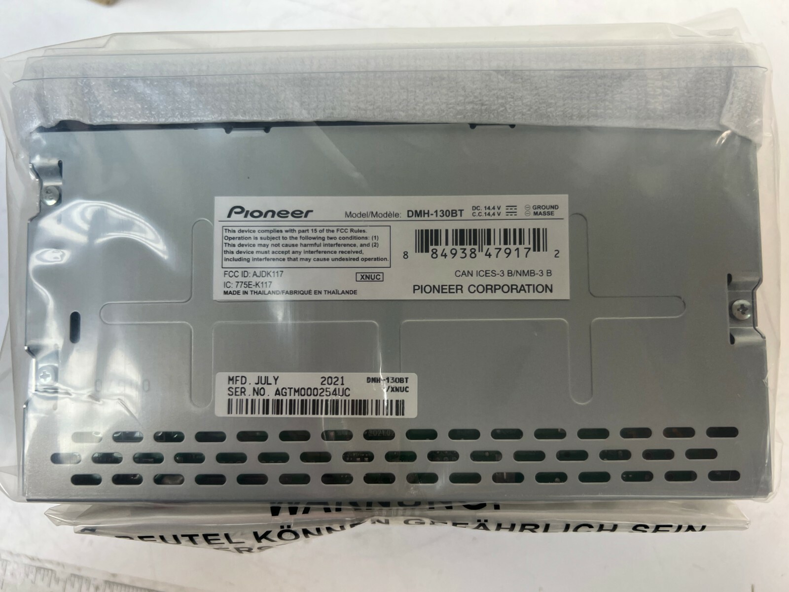 T78 Pioneer DMH-130BT Car Play/Android Auto In-Dash Receiver 6.8″ Touchscreen