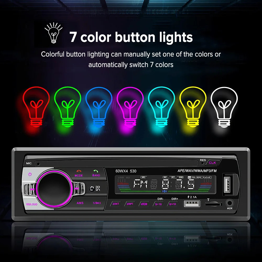 1 DIN DVD CD Car Stereo Radio MP3 Player Bluetooth FM USB AM AUX In-dash RDS
