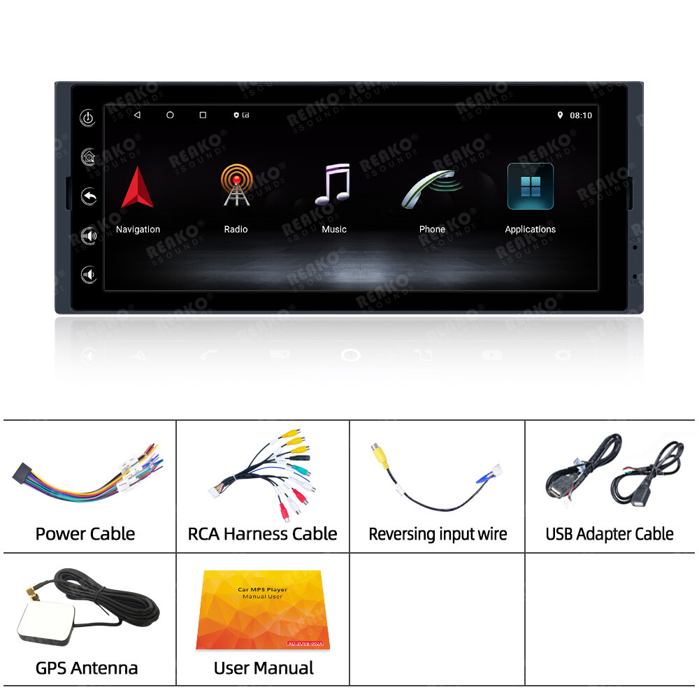 Andriod 12.0 1Din GPS CarPlay Wifi 2+32G Car Radio Stereo Touch Screen Bluetooth