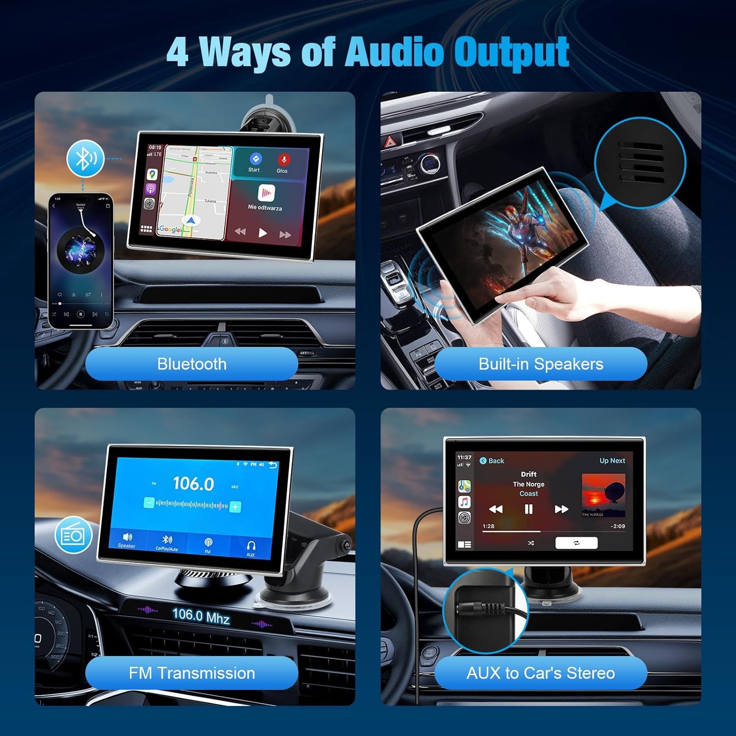 HD Touchscreen Auto Display 7in
