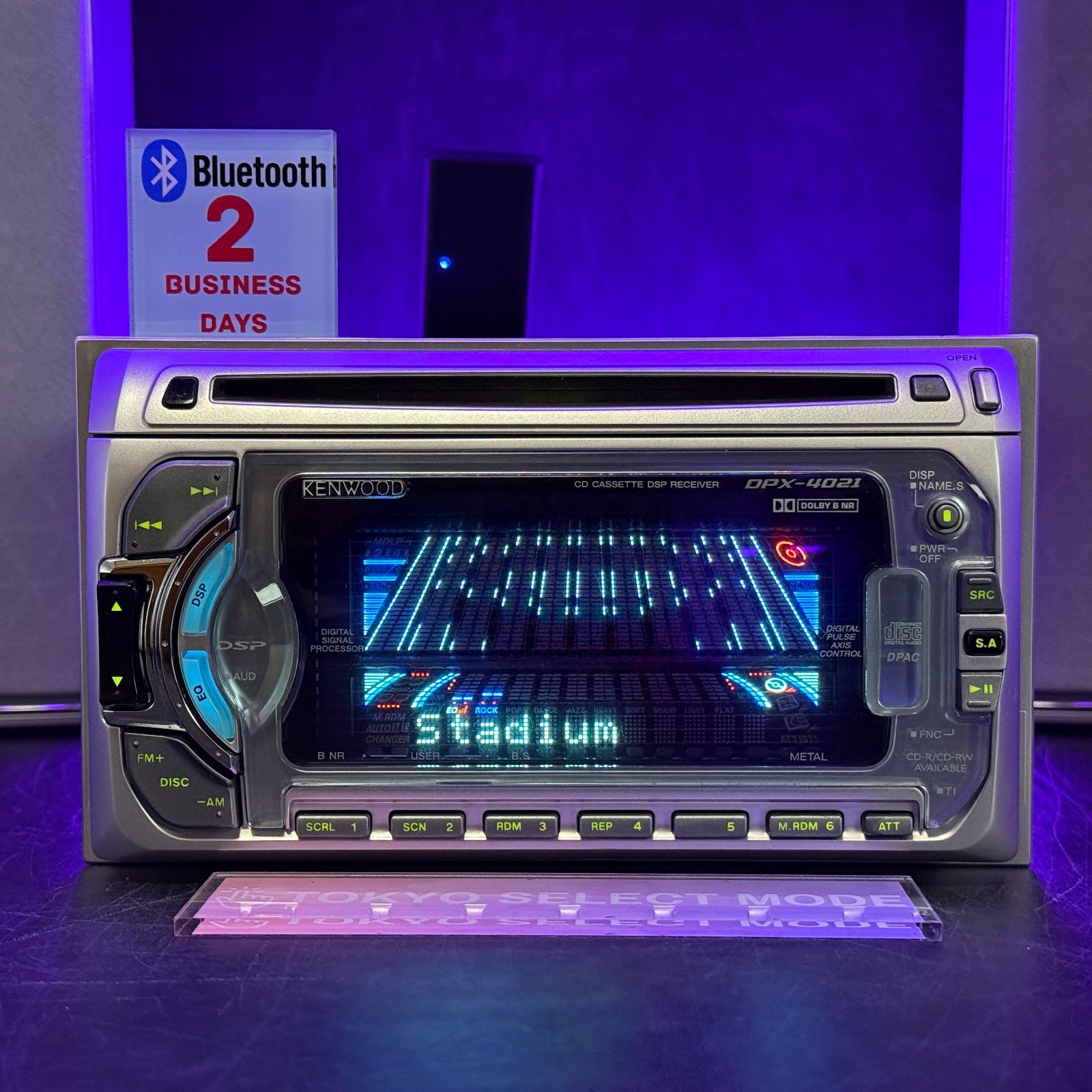 Kenwood DPX-4021 2DIN Car Audio CD Cassette Bluetooth Player JDM Tested In Stock
