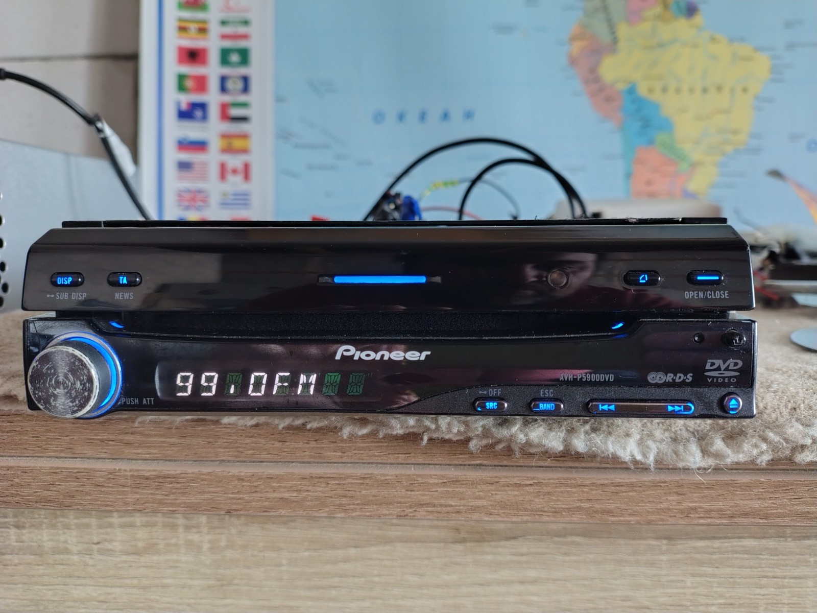 Pioneer AVH P5900DVD Car Stereo CD/DVD Player In Dash Receiver Fully Working