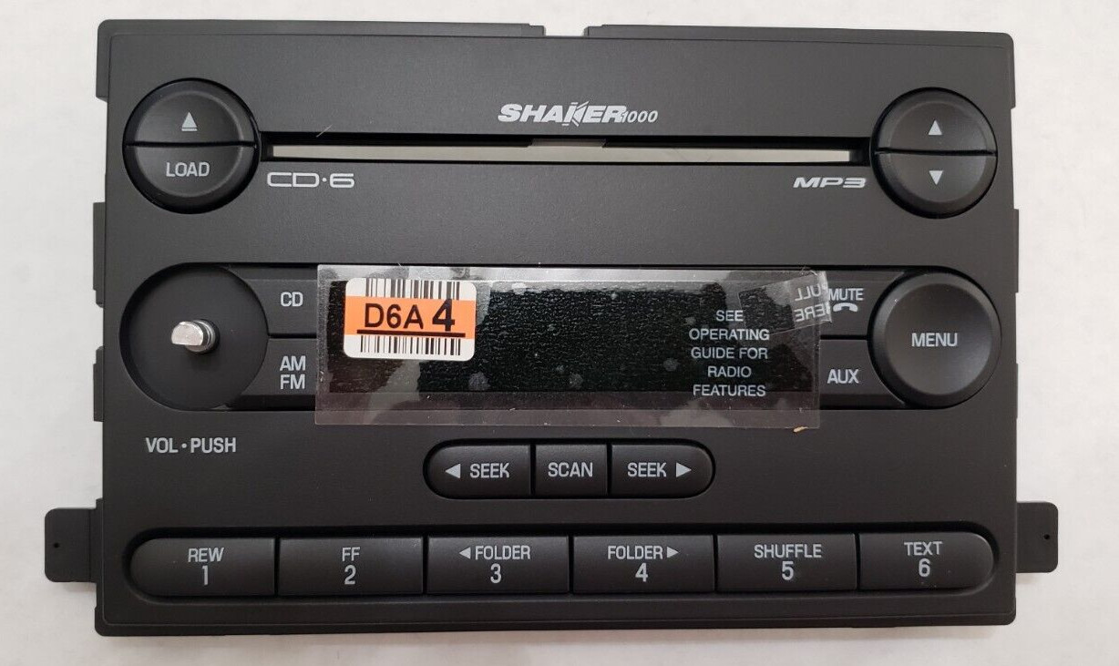 FORD SHAKER 1000 FACE no big knob 05-06 F-150 Mustang expedition 6CD MP3 radio