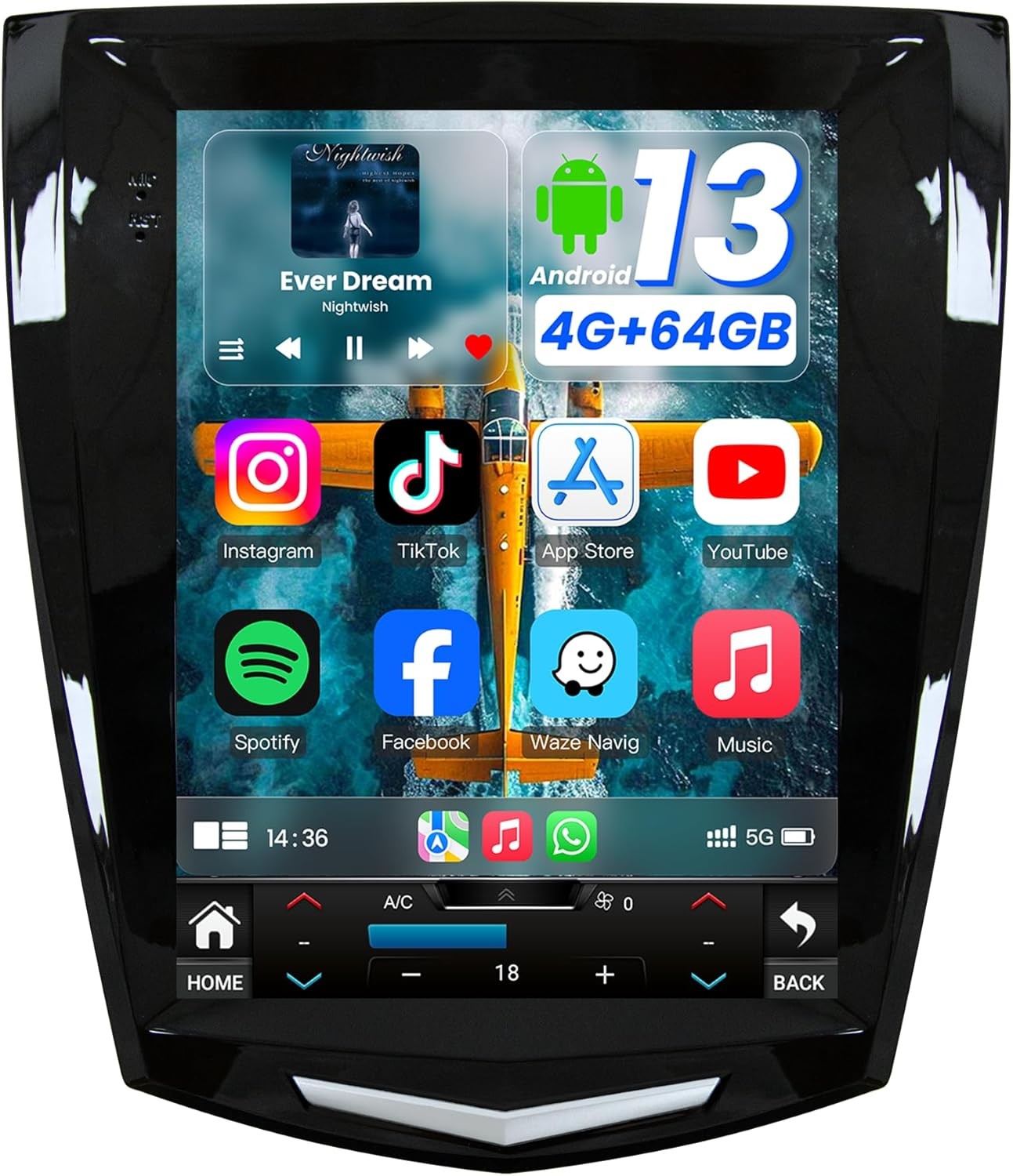 For Cadillac ATS SRX XTS ATSL CTS Apple Carplay Android 15 Car Stereo Radio Navi