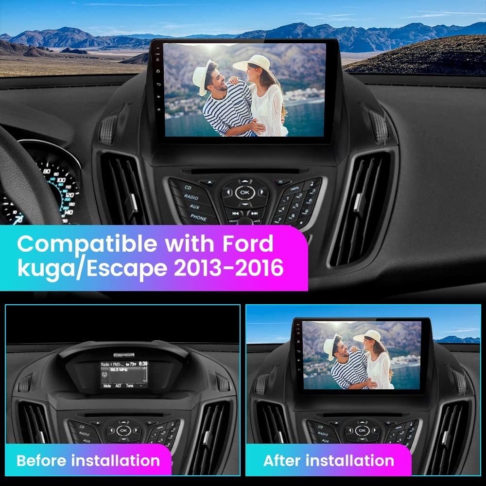 4+64G For Ford Escape 2013-19 Android AUTO Car Radio Stereo Carplay Nav 1280*800