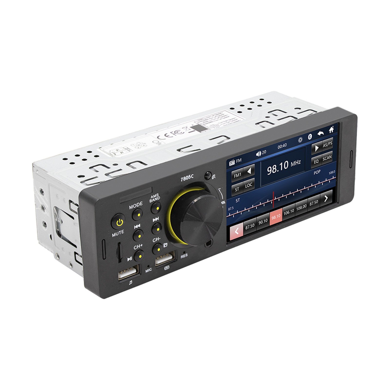 MP5 Car Player 1 Din 4.1 Inch Touch Screen Car Stereo Bluetooth + Backup Camera