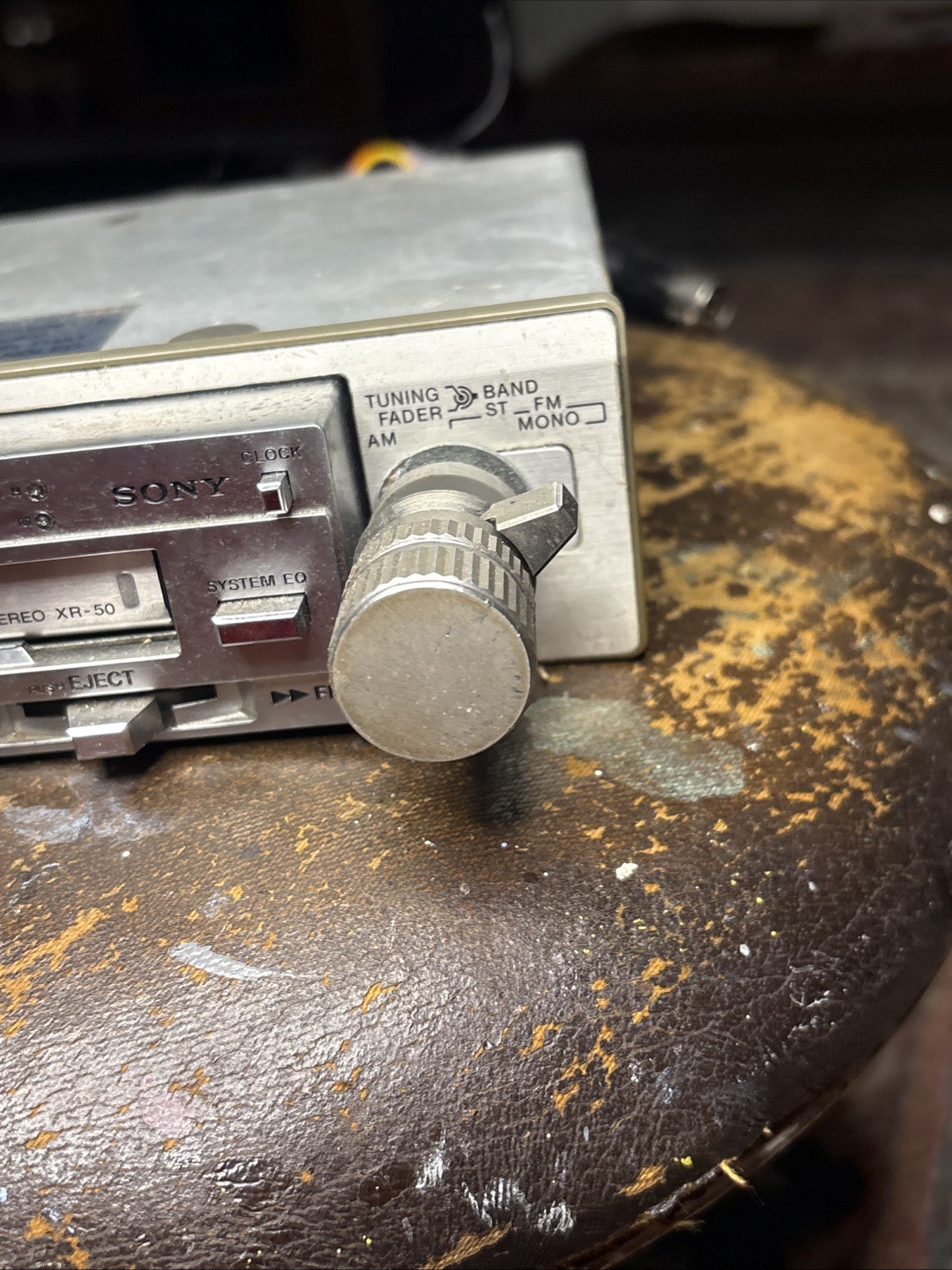 Sony XR-50 Radio FM/AM Cassette Car Stereo (Untested) Old School Two Knob Muscle