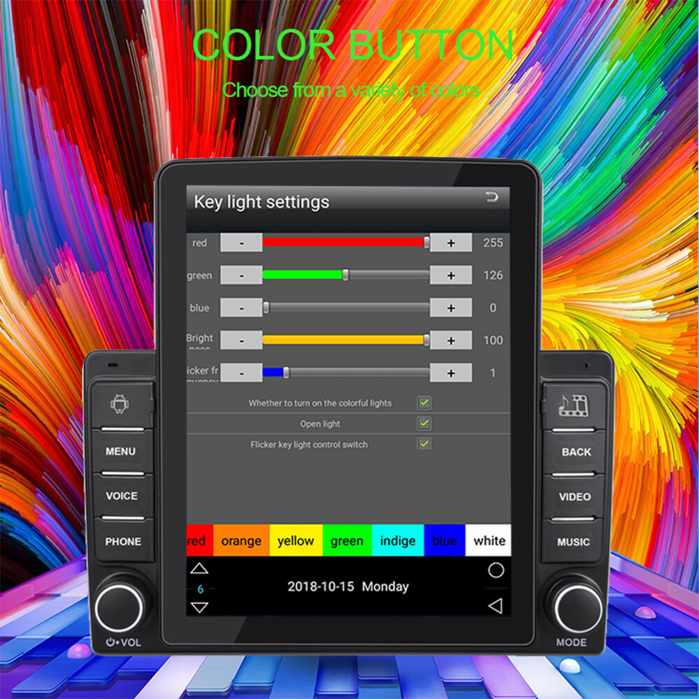 9.5″ 2 Din Touch Vertical Screen Android 9 Car Radio BT/FM/GPS 4Core MP5 Player