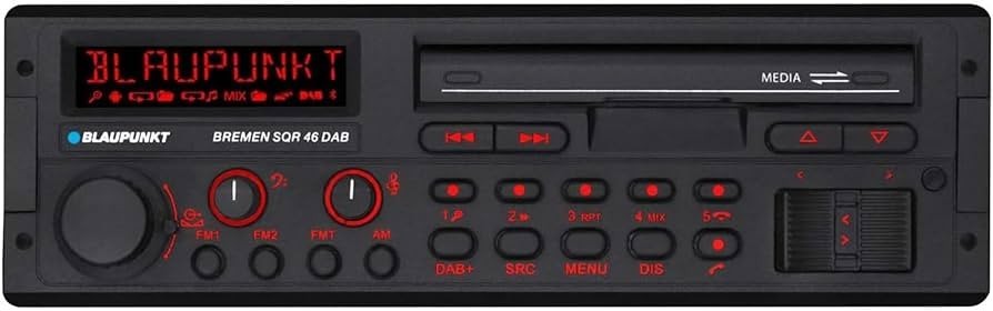 BLAUPUNKT BREMEN SQR 46 DAB / RETRO SINGLE DIN CAR RADIO W/ BLUETOOTH/ DAB/ USB+