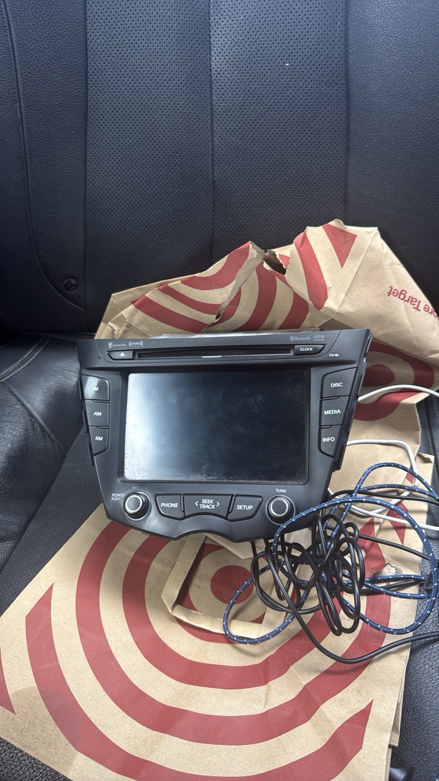Hyundai 2 DIN Touchscreen In-Dash Navigation Unit w/ Bluetooth CD AM/FM