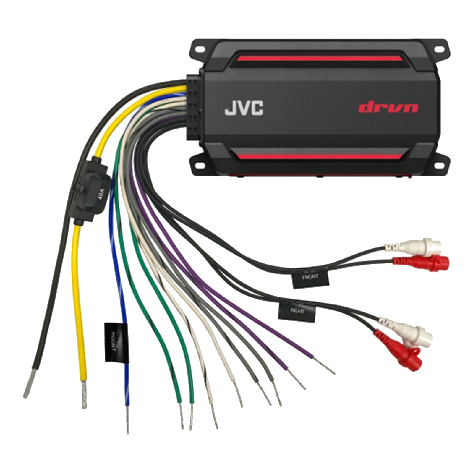 JVC Marine Radio, 2x 6.5″ Speakers w/Adapters, Amp, Antenna, Harley Install Kit