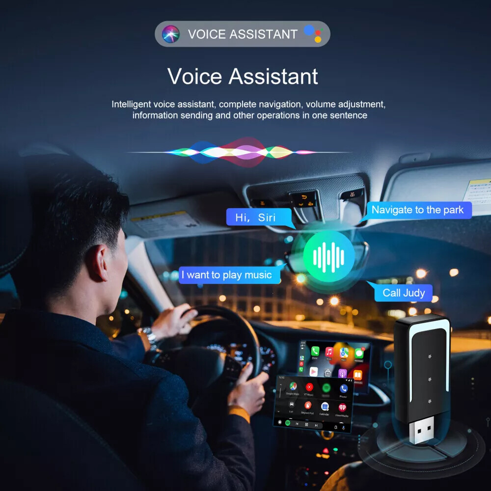 2in1 Wireless Carplay Adapter Android Auto Adapter USB Car Dongle Connect Box