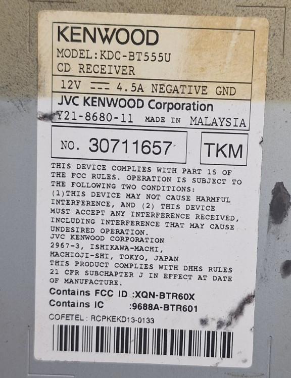 Kenwood KDC-BT555U