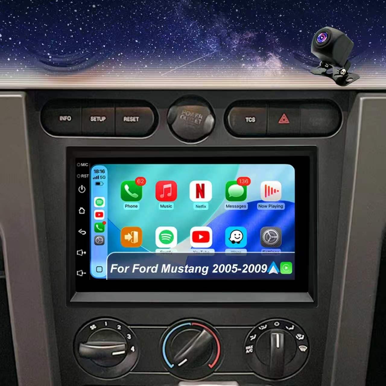 5G WiFi Upgrade Radio for Ford Mustang, Edge, Escape | CarPlay, GPS, Bluetooth