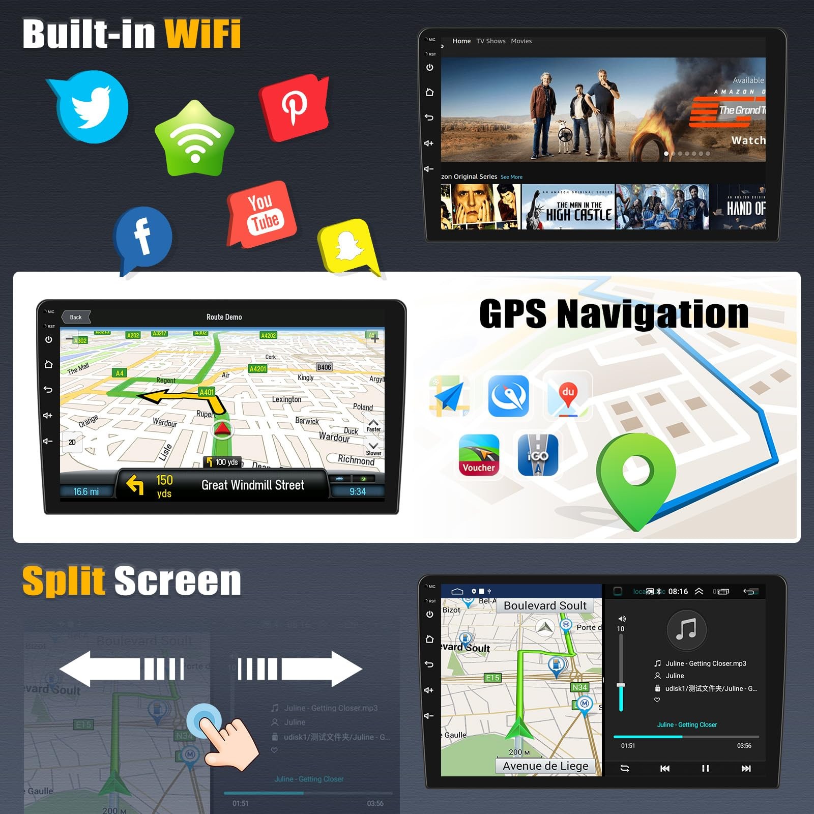 [2+64G] Android 15 Car Stereo for Jeep Cherokee 2013-2018 with Wireless Carpl…