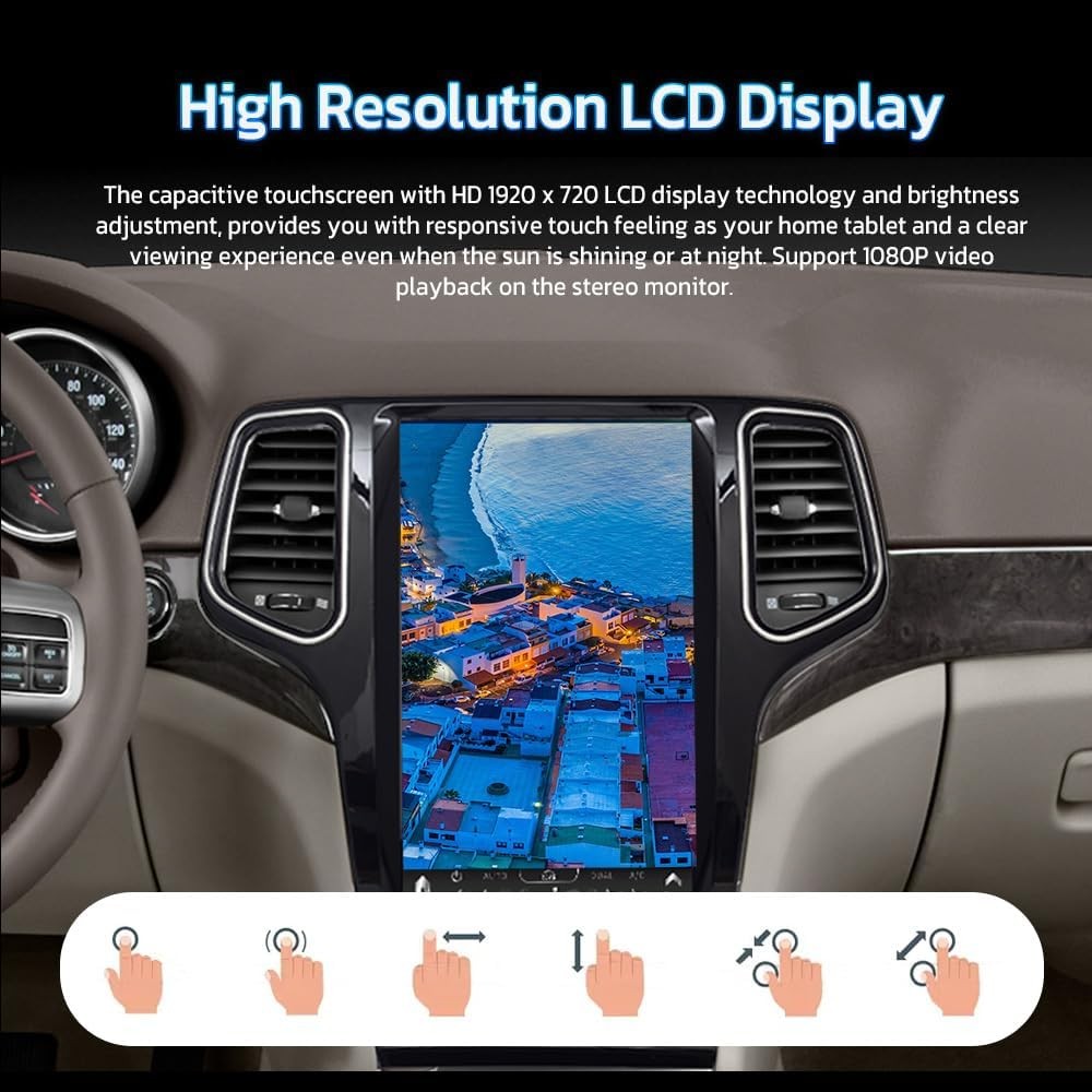 For Jeep Grand Cherokee 2011-2022 Android Car Stereo Radio Carplay GPS Navi 128G