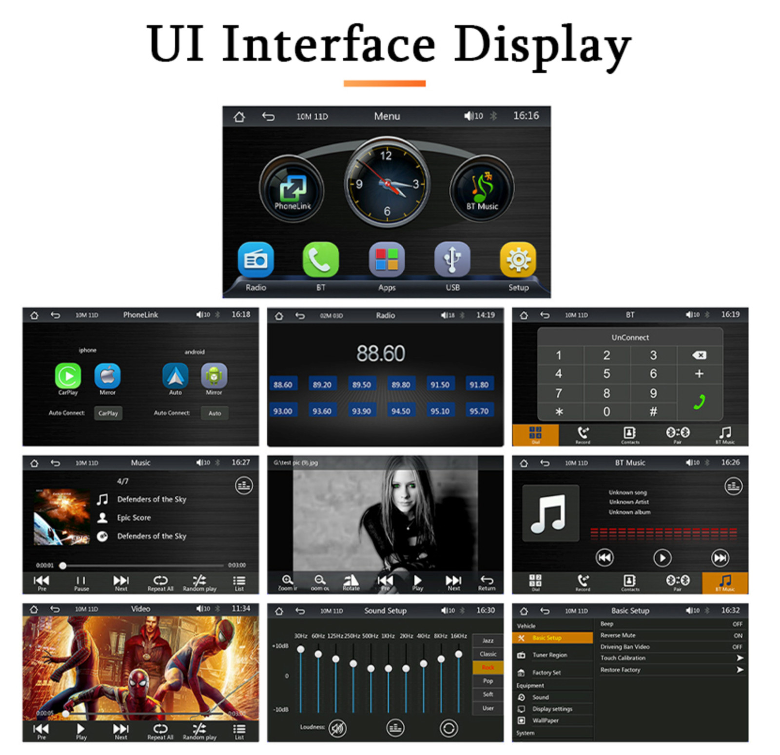 Apple CarPlay Android Auto Car Radio Multimedia Video Player Portable