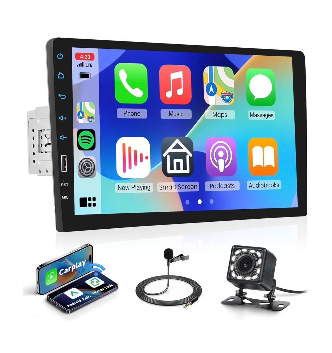 Rimoody 9 Inch Single Din Car Stereo with Wireless Carplaycarplay screen for car