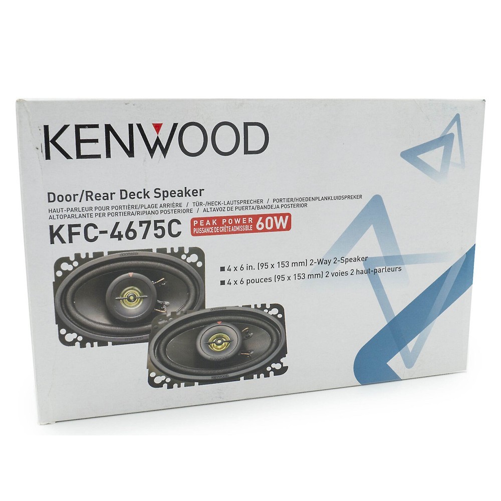 4 Kenwood KFC-4675C 4″x6″ 2-Way Speakers for 1988-1994 GM C/K 1500, 2500 Pickup