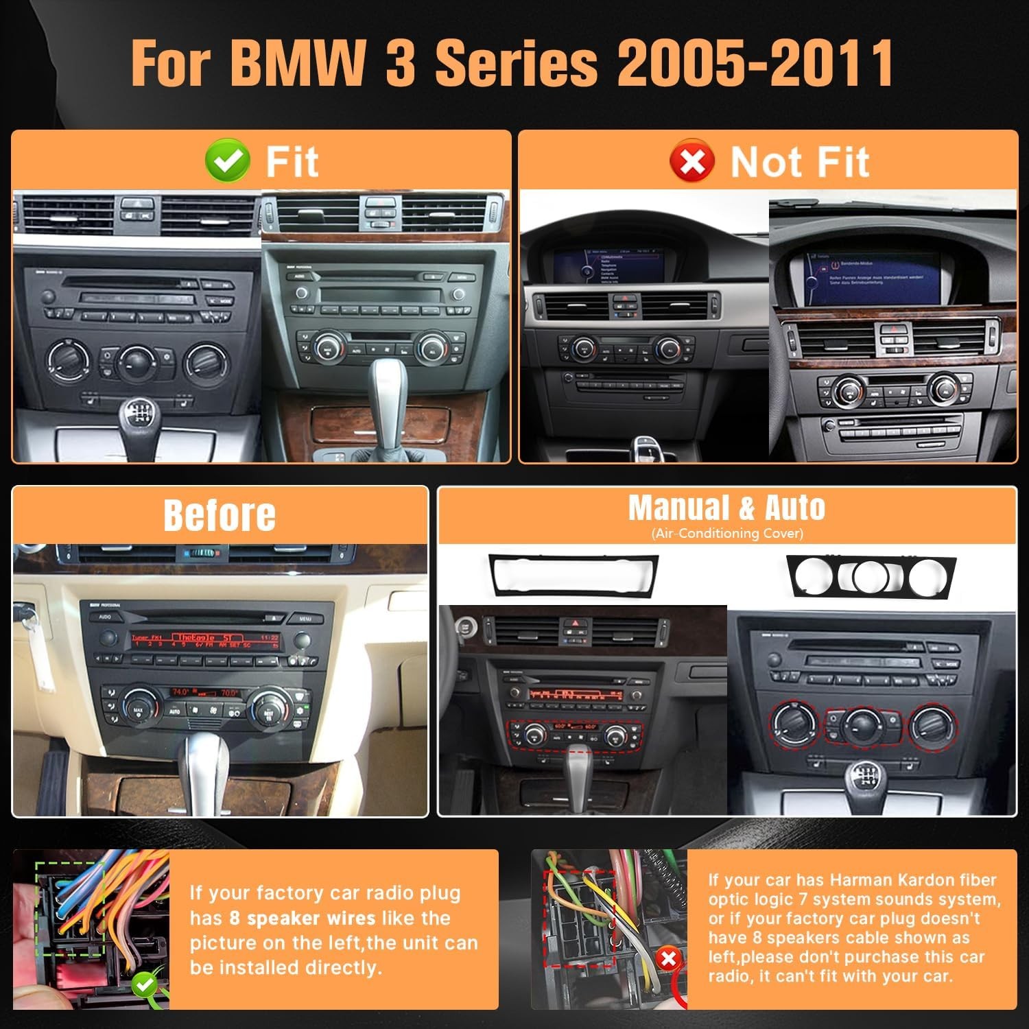 Car Radio Stereo for BMW 3 Series 328i E90 E91 E92 E93 2006-2011 carplay Navi FM