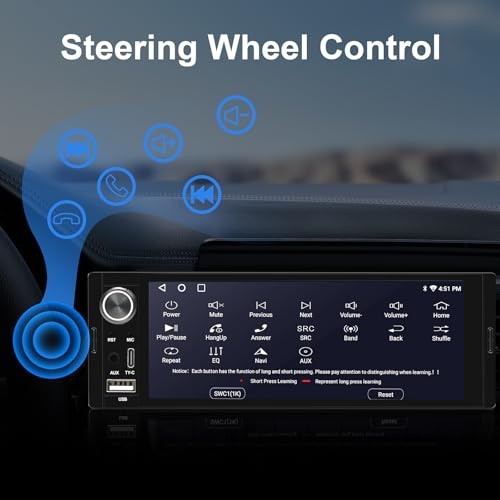 6.36-Inch Touchscreen Car Stereo – Linux System – Single 6.36-SD-02