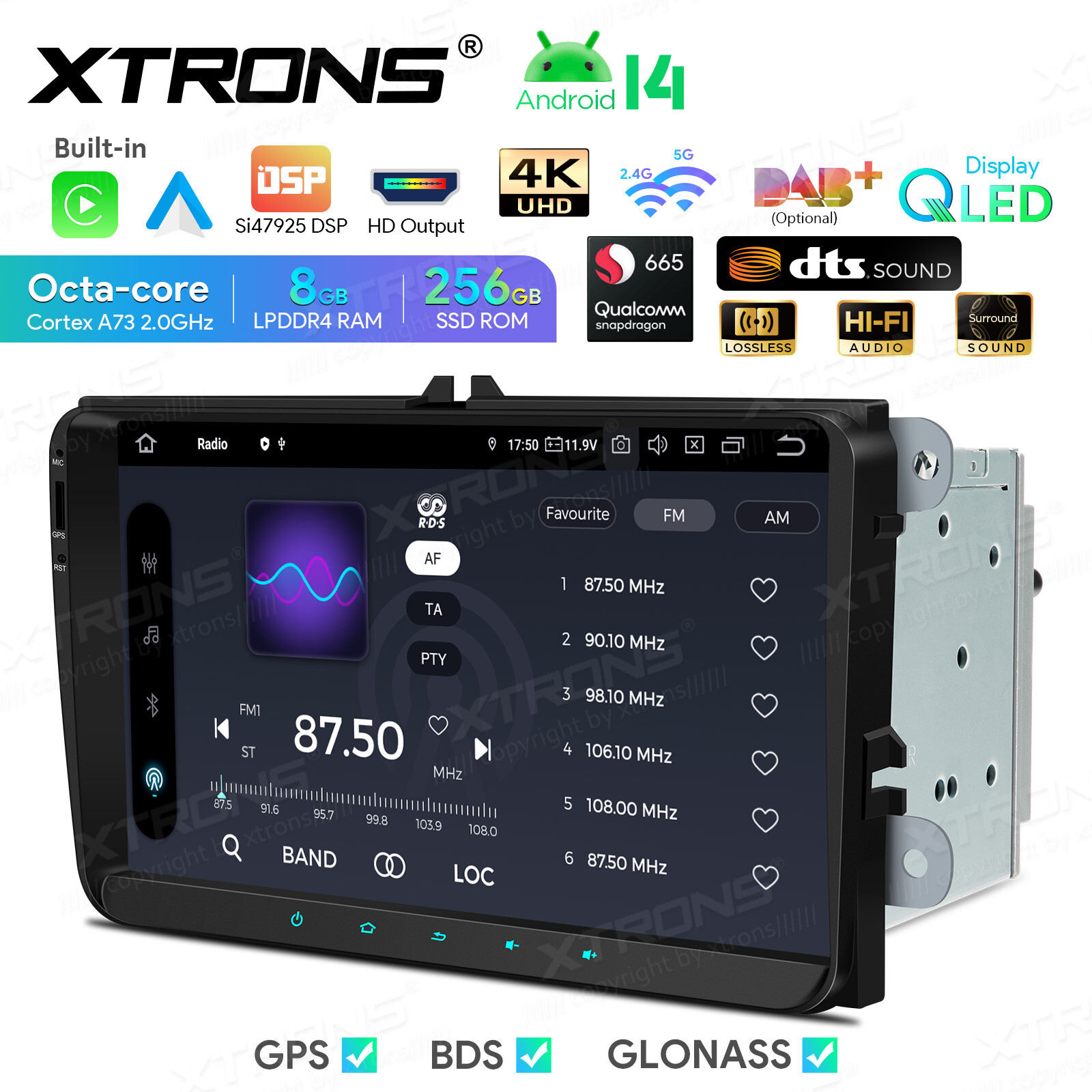 9″ For VW Volkswagen Jetta Passat Android 14 8+256GB Car Stereo Radio GPS WIFI