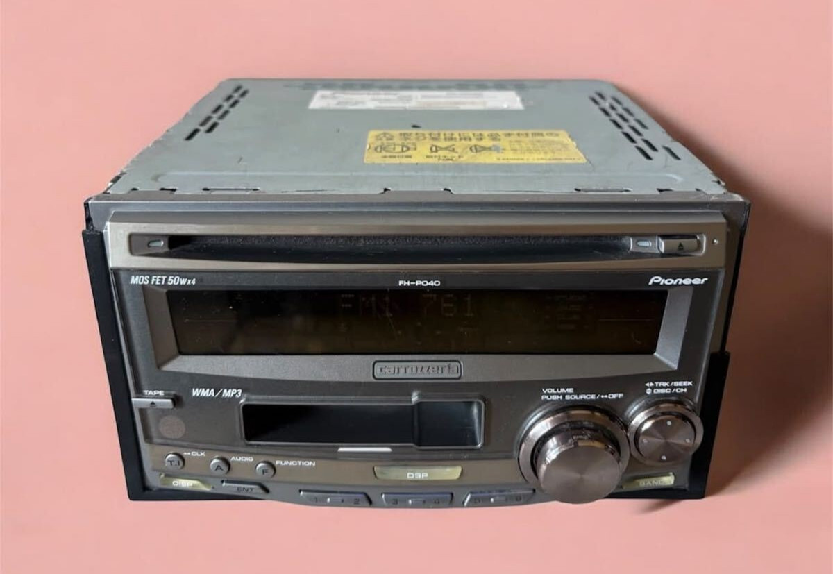 Pioneer Carrozzeria FH-P040 2DIN Cassette CD Car Audio Tuner Used Japan