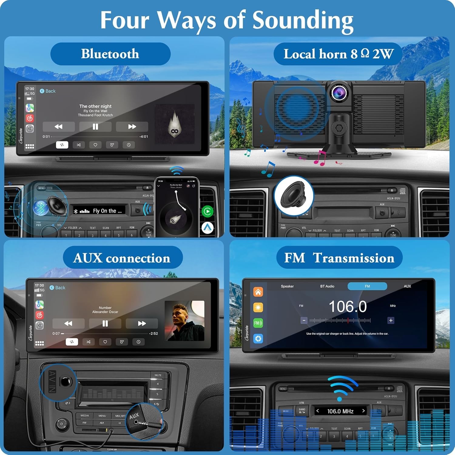 CARPURIDE W903 Carplay, 9.3″ HD IPS Touch Screen, BT/AUX/TF/ Audio Video/Voice C