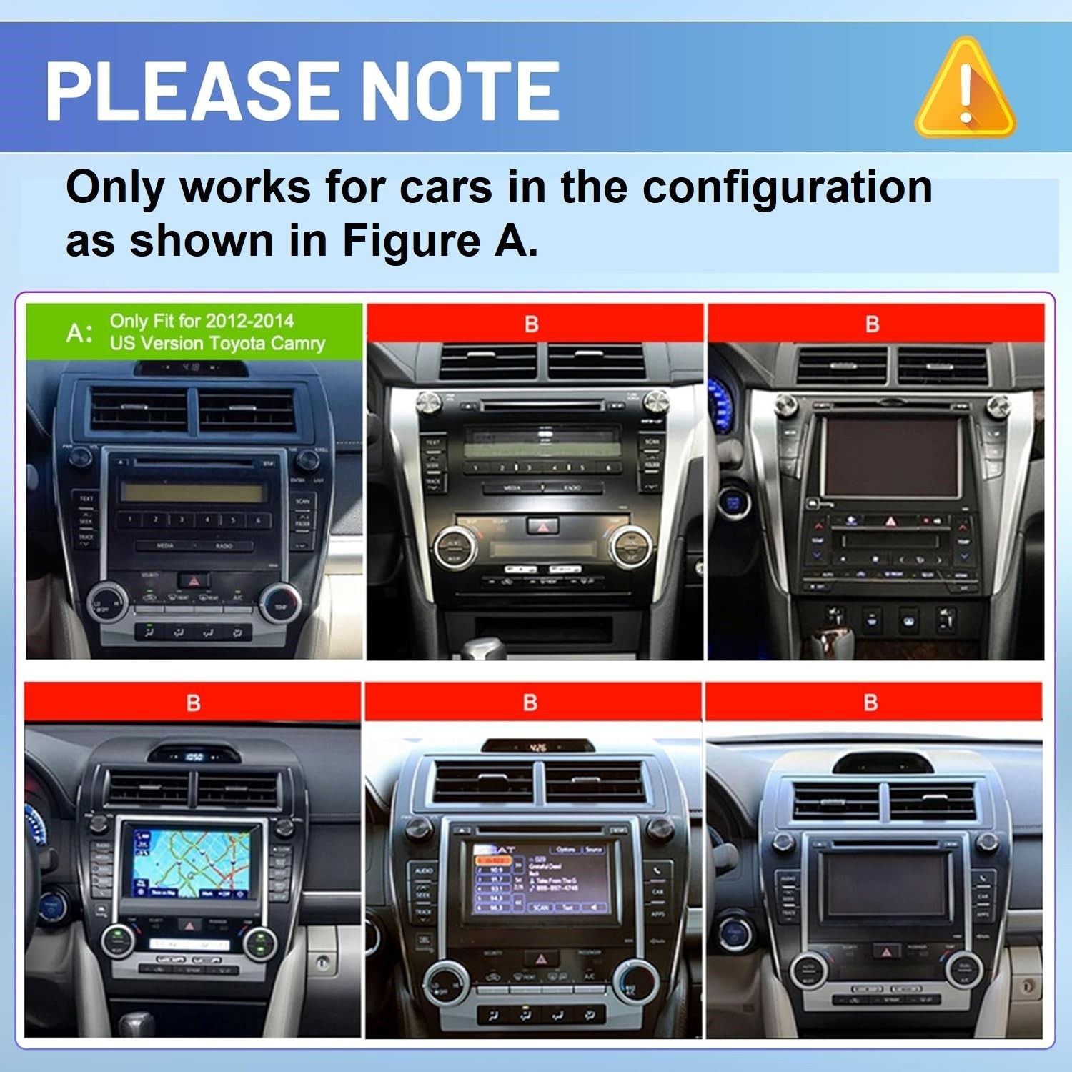10.1″ 64G Android Auto Carplay Stereo for Toyota Camry 2012-2014; Non-JBL