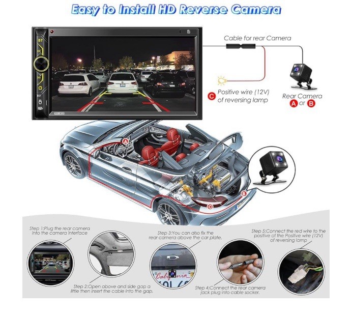 Double Din CarPlay Multimedia System: 7 Inch Touchscreen Car Stereo Receiver