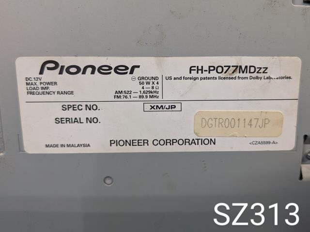 JDM Carrozzeria FH-P077MD CD MD Player 2-DIN OEL Display Tested SZ313-2F Pioneer