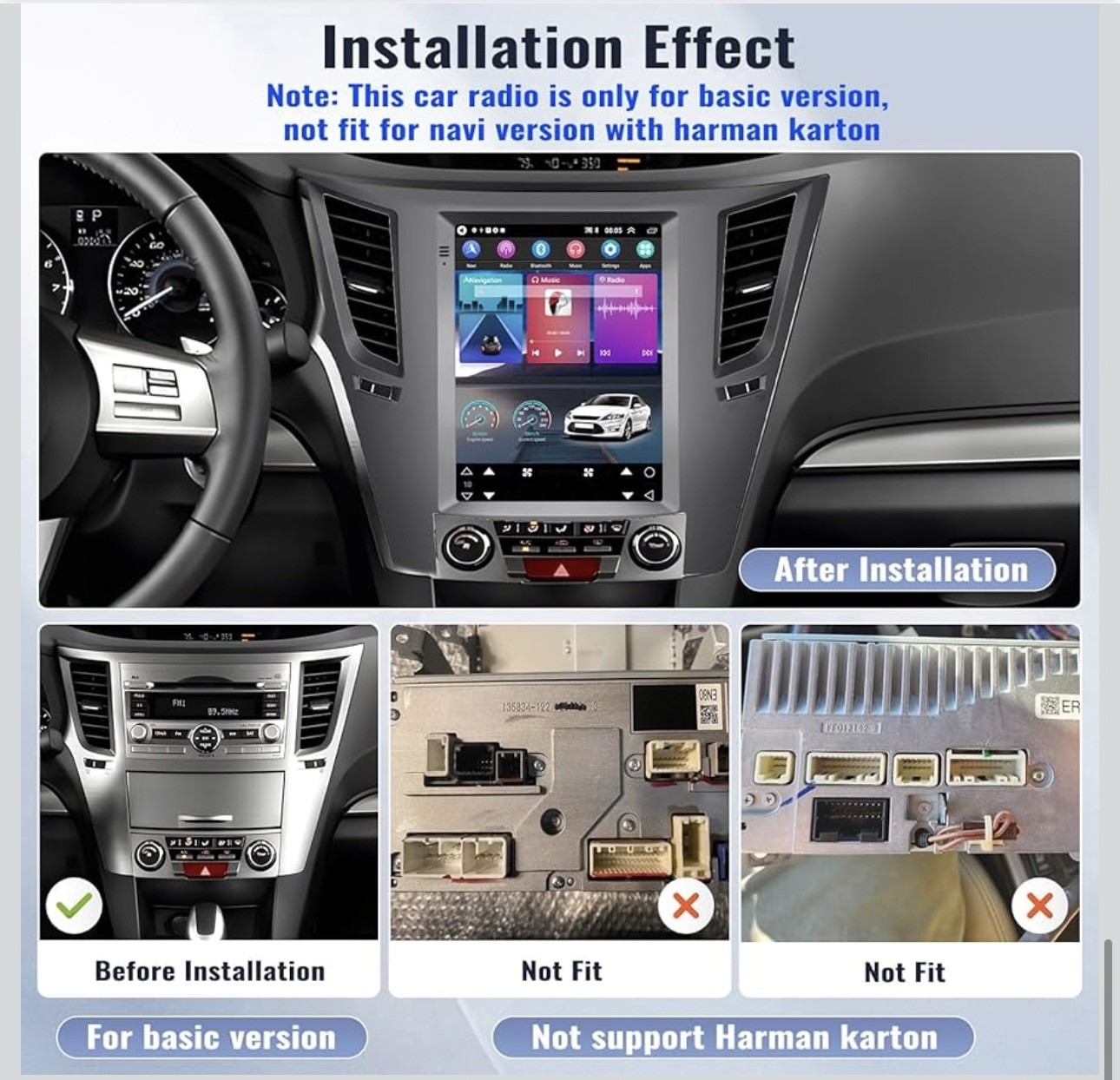 4G+64G Android 13 Car Stereo for Subaru Outback Legacy 2010-2014 9.7”Screen NEW