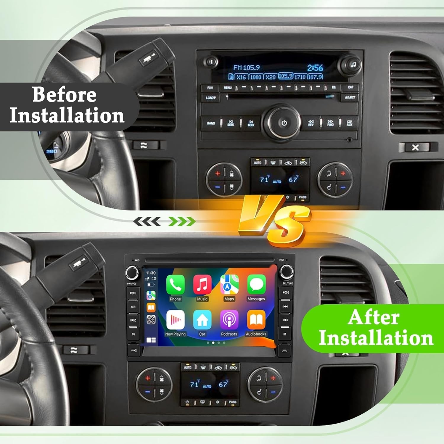 7 Inch Android 12 Car Radio for Chevrolet with Built-in GPS & CarPlay