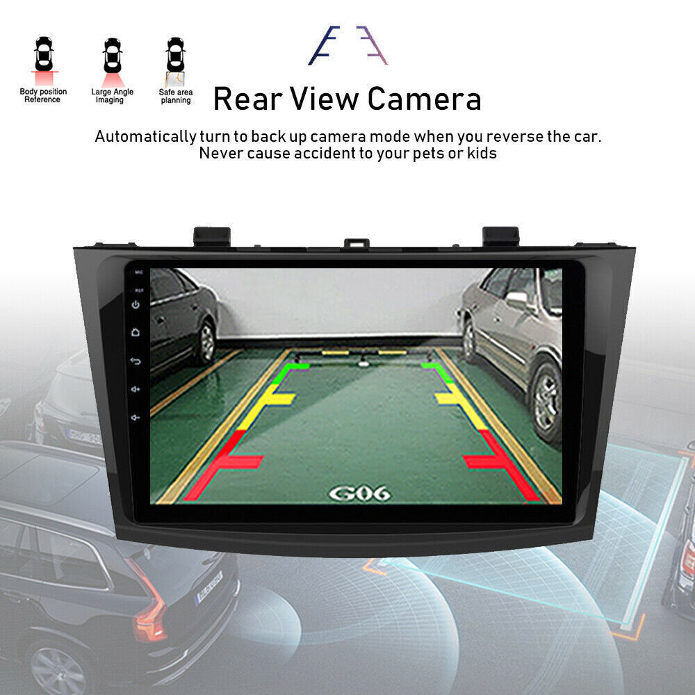 For Mazda 3 2010-2013 Carplay Touch Screen Radio Stereo GPS Navi w/Backup Camera