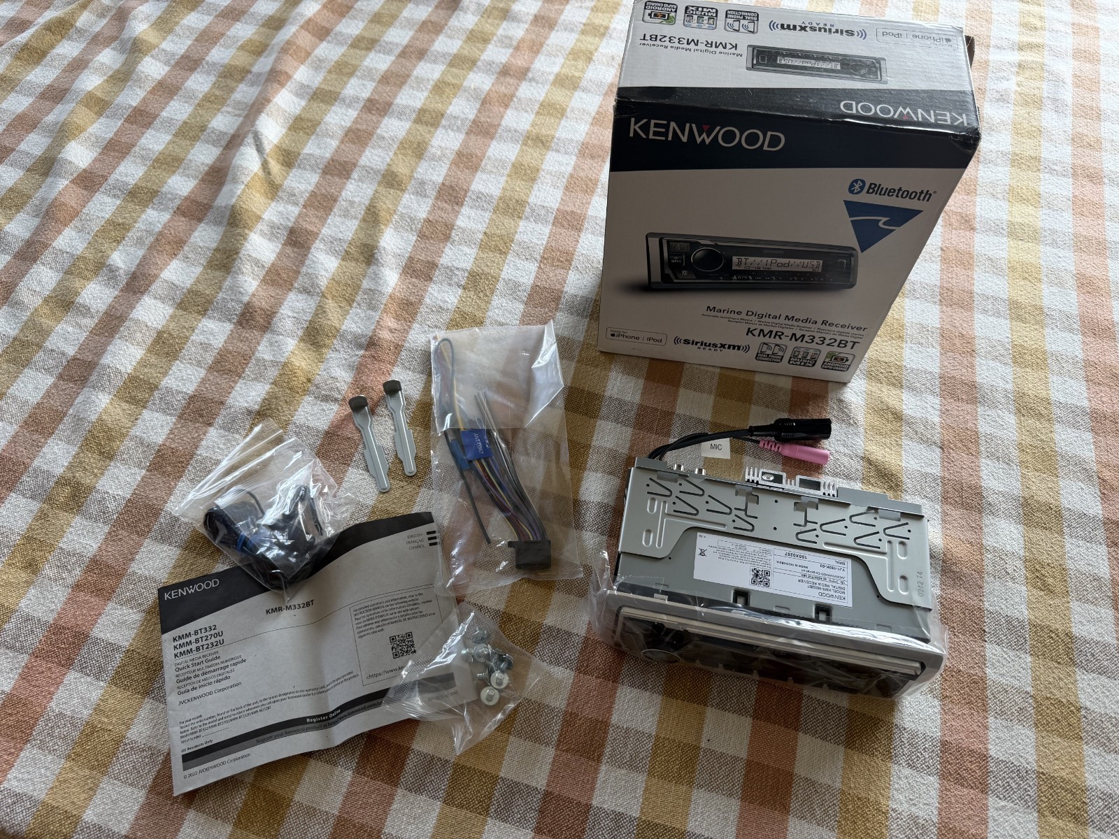 Kenwood KMR-M332BT Marine Digital Media Stereo Receiver Bluetooth USB Alexa Open