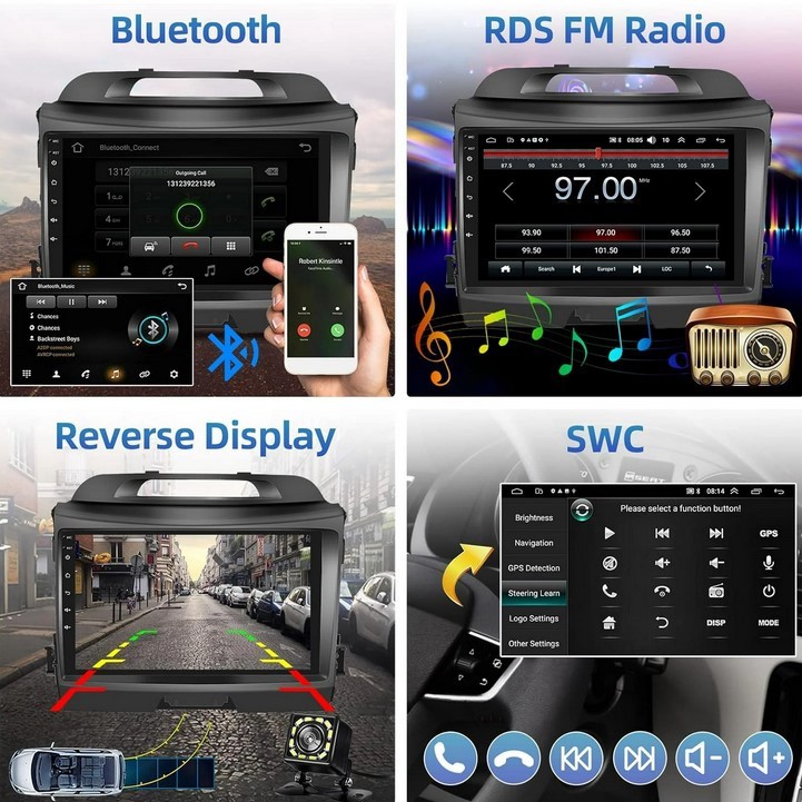 Kia Sportage Android CarPlay Radio 2010-2016 2+64GB Carplay GPS Navi