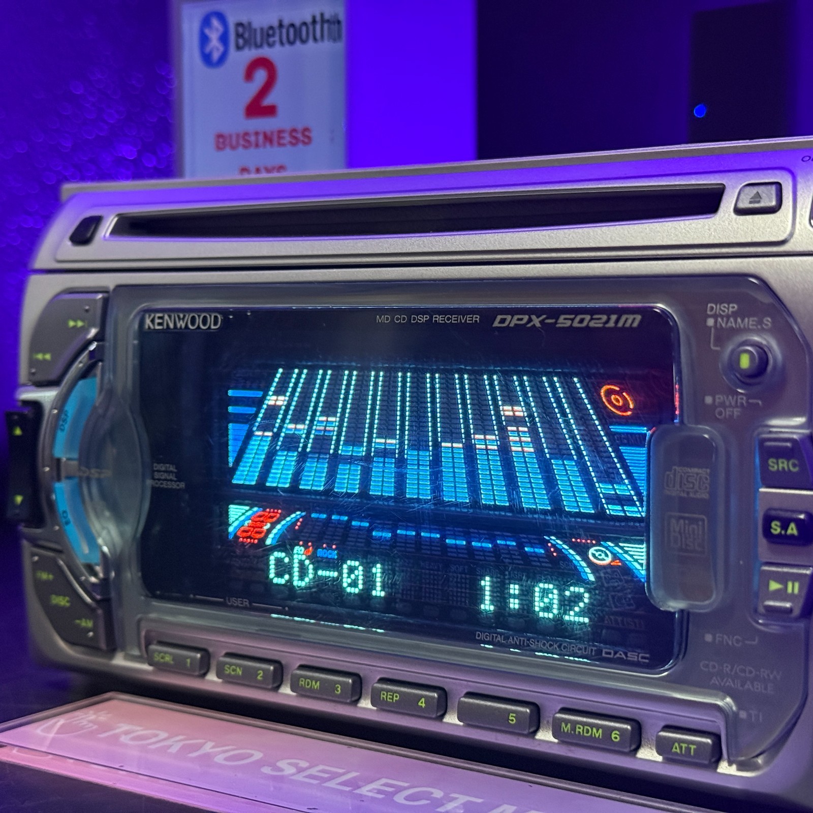 KENWOOD DPX-5021M Car Audio 2DIN CD MD DSP Working Tested JDM In Stock