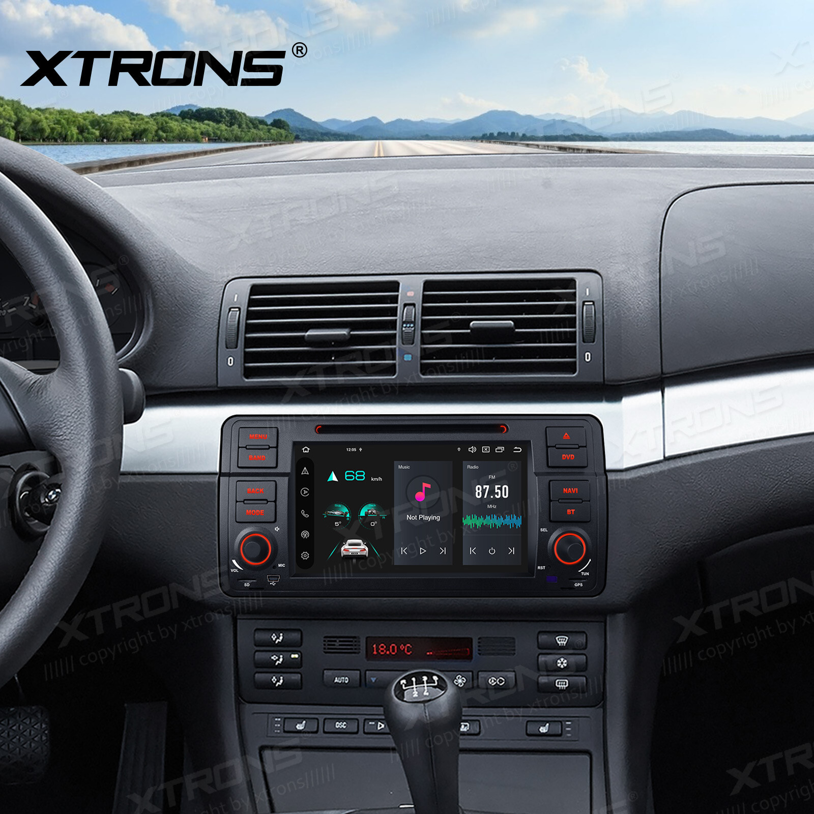 7″ Android 14 Car Stereo DVD 4G LTE Radio GPS 4+64GB AKM DSP For BMW E46 3er M3