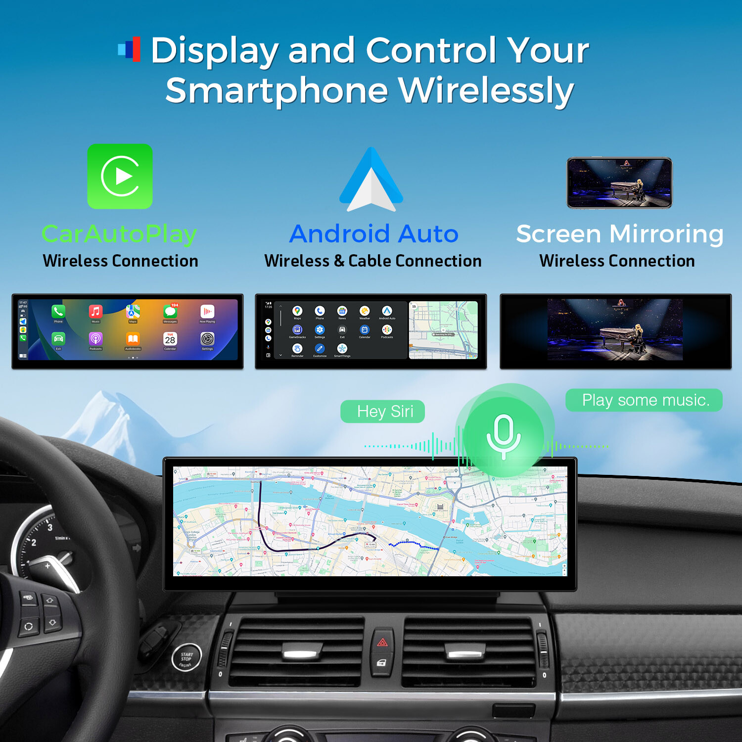 Android 14 Stereo for BMW X5 E70 X6 E71 14.9 inch Screen Wireless CarPlay 4G 64G