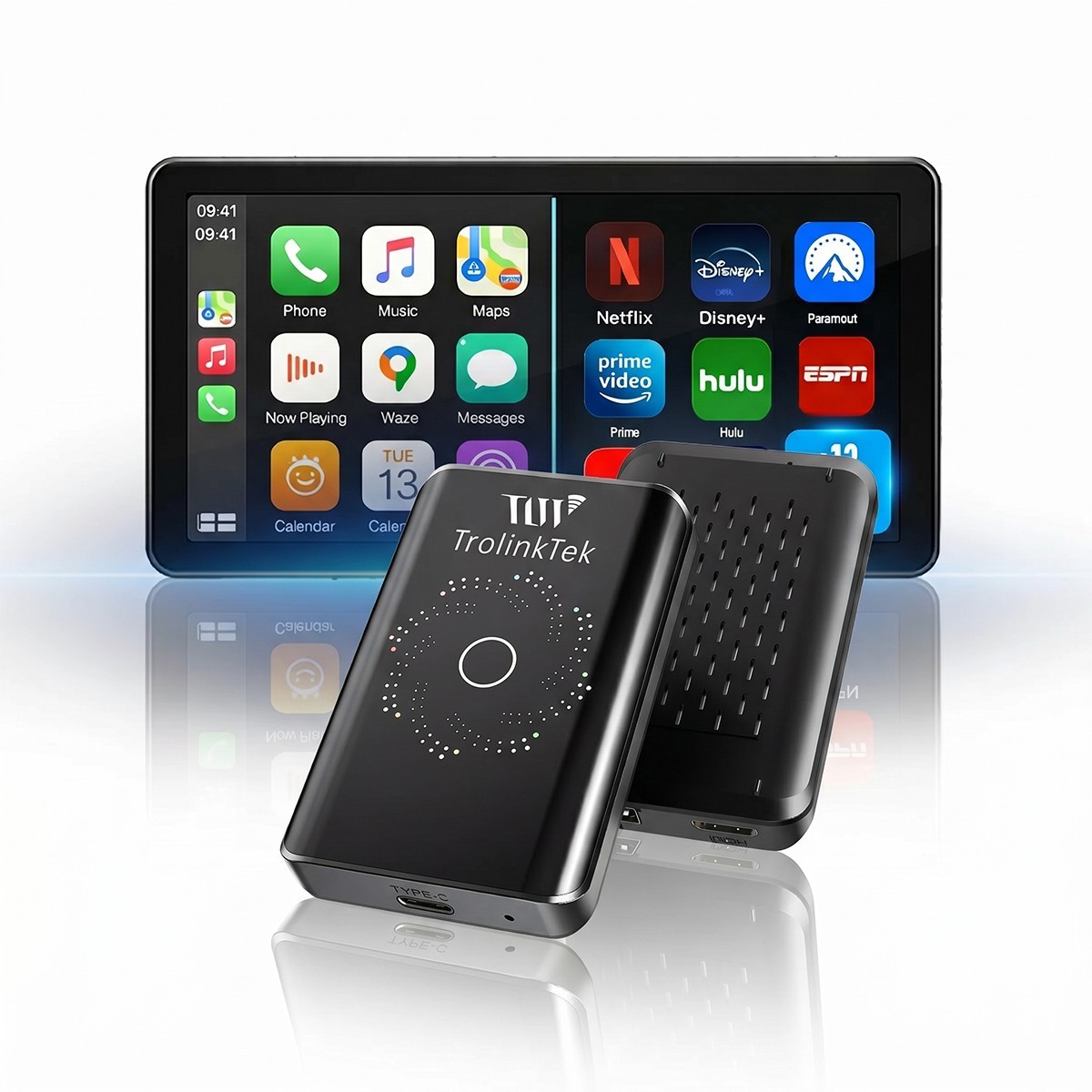 Wireless CarPlay AI Box | Android Auto | Netflix YouTube & More Video Dongle 32G