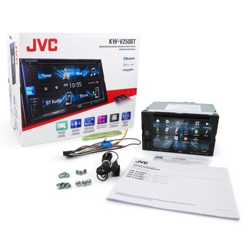 JVC KW-V250BT DVD Receiver 6.2″ WVGA Clear Resistive Touch Monitor w/Bluetooth