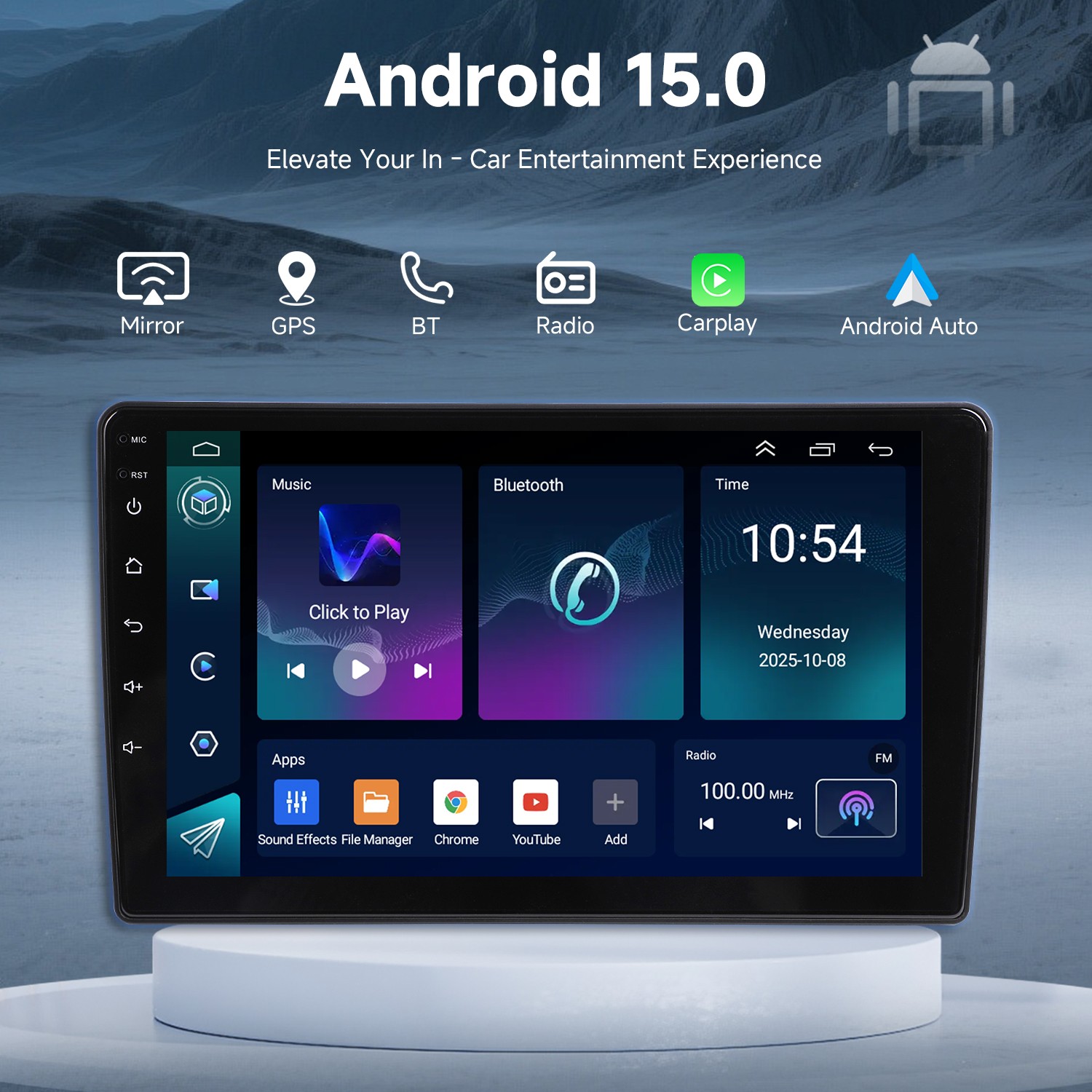 FOR CHRYSLER 300C 2004-2007 ANDROID 15 CARPLAY CAR STEREO RADIO GPS NAVI WIFI BT