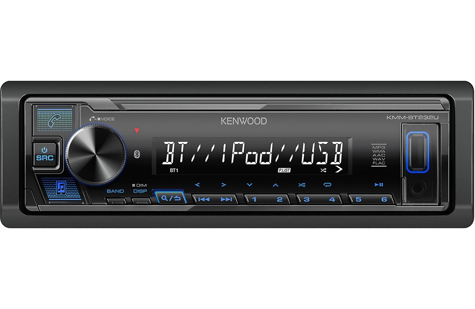 Kenwood KMM-BT232U Single DIN Car Stereo Digital Receiver w/ Bluetooth/USB/AUX