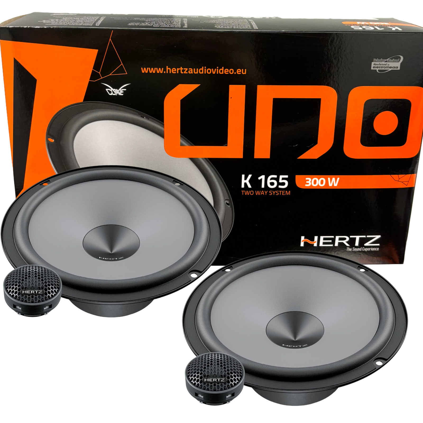 HERTZ UNO Series K-165 6.5″ 2-Way Component Speaker System (Pair) 300W Peak Powe