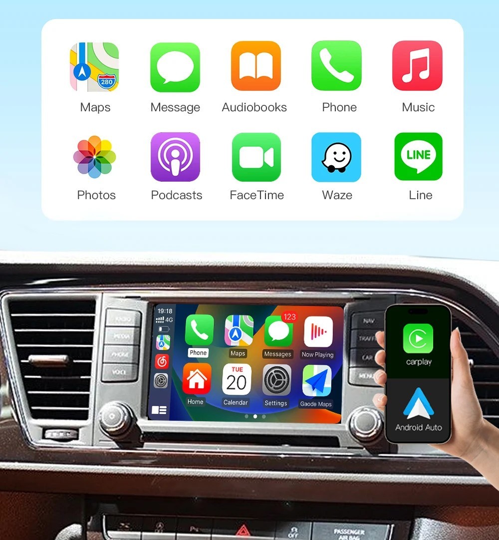 Wireless CarPlay Android Auto Retrofit Kit For Volkswagen With MIB1/MIB2 System